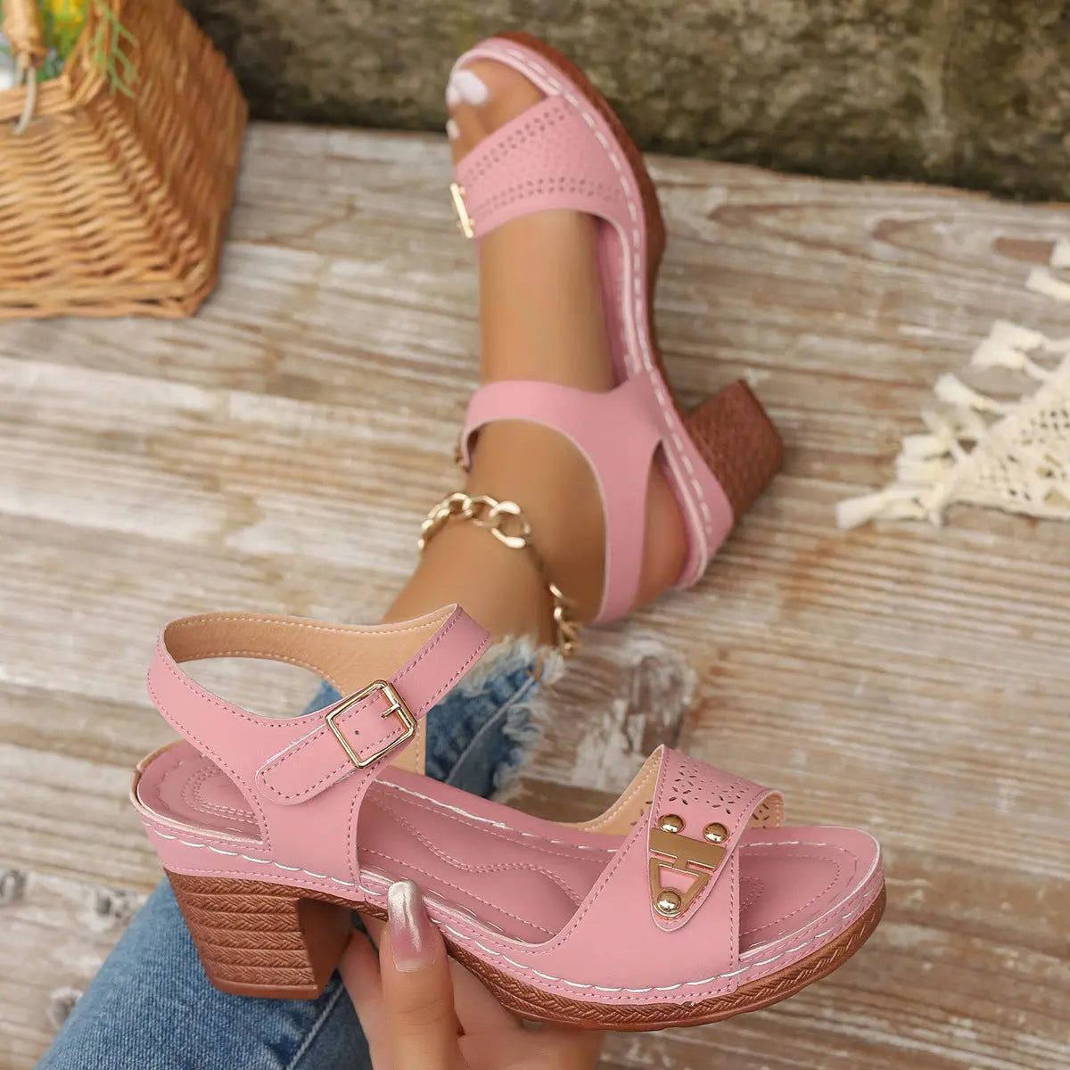 Summer Plus Size High Heel Sandals Trendify