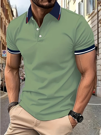 Men's button-up polo shirt