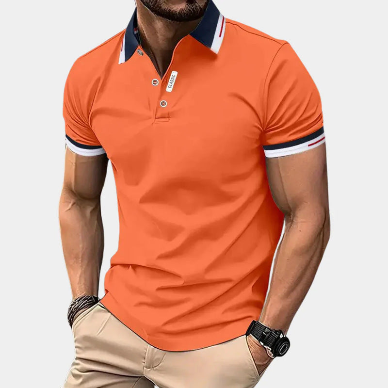 Men's button-up polo shirt