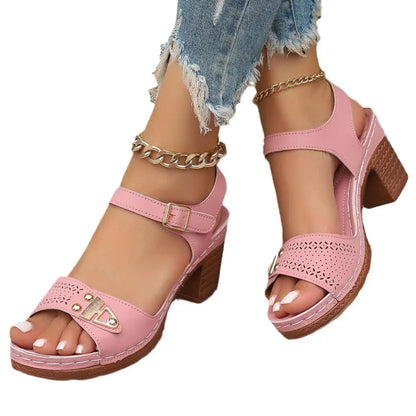 Summer Plus Size High Heel Sandals Trendify