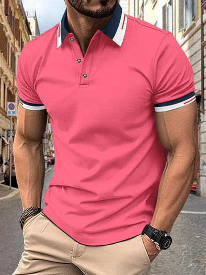 Men's button-up polo shirt