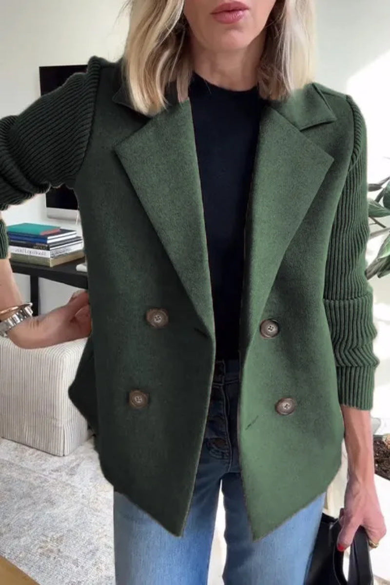 Double Breasted Lapel Jacket Fashion