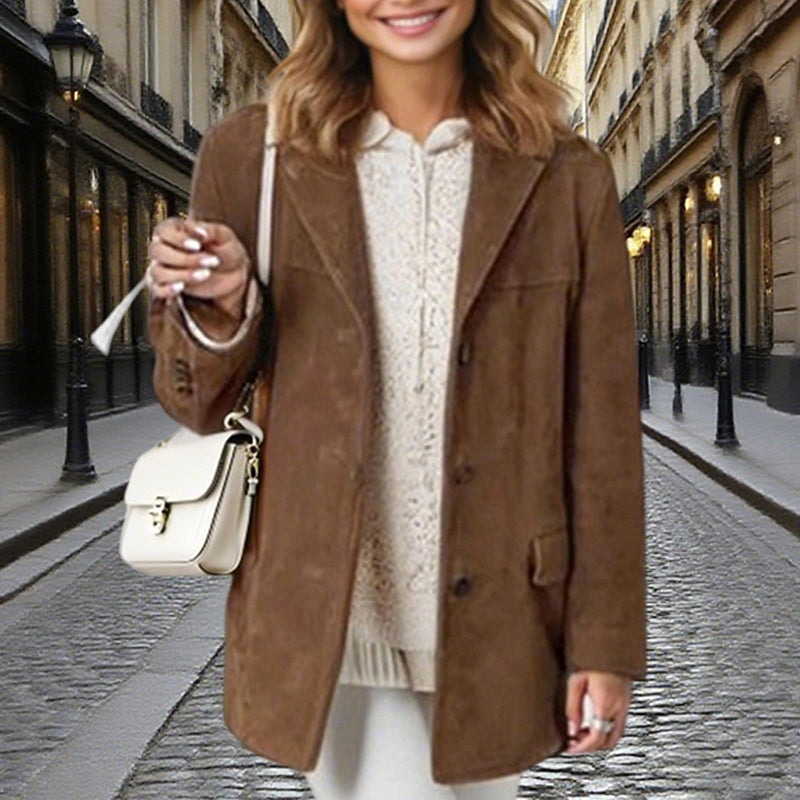 Women's Suede-Look Blazer Jacket,