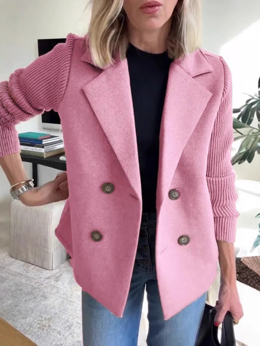 Double Breasted Lapel Jacket Fashion