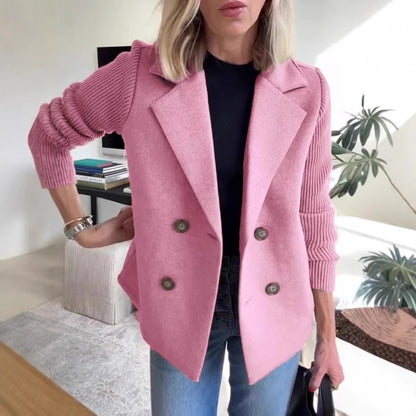Double Breasted Lapel Jacket Fashion