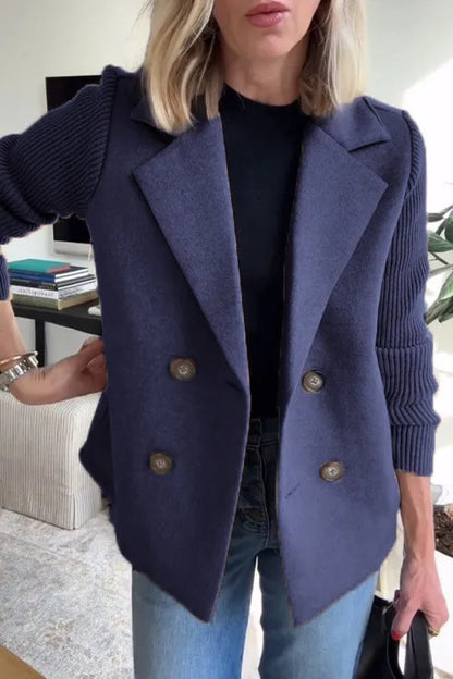 Double Breasted Lapel Jacket Fashion