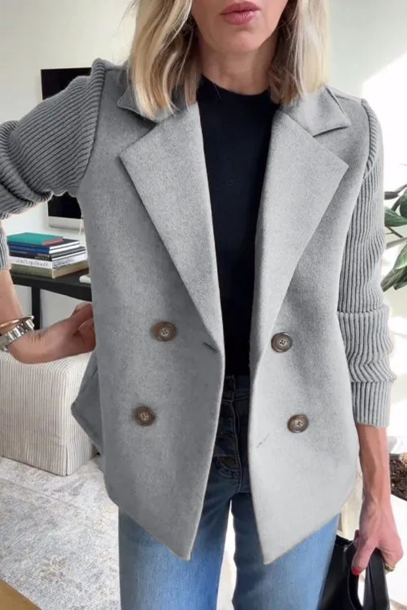 Double Breasted Lapel Jacket Fashion