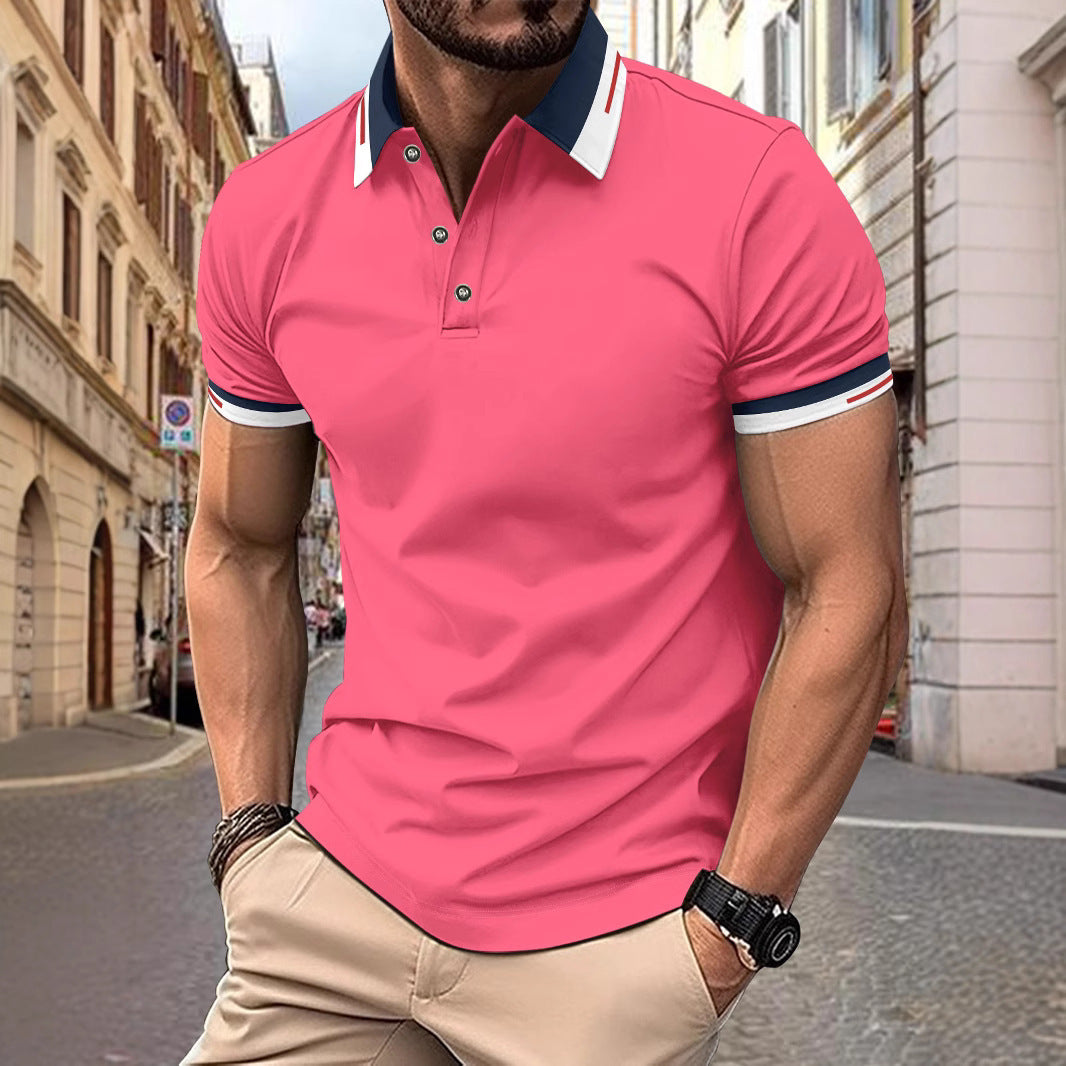 Men's button-up polo shirt